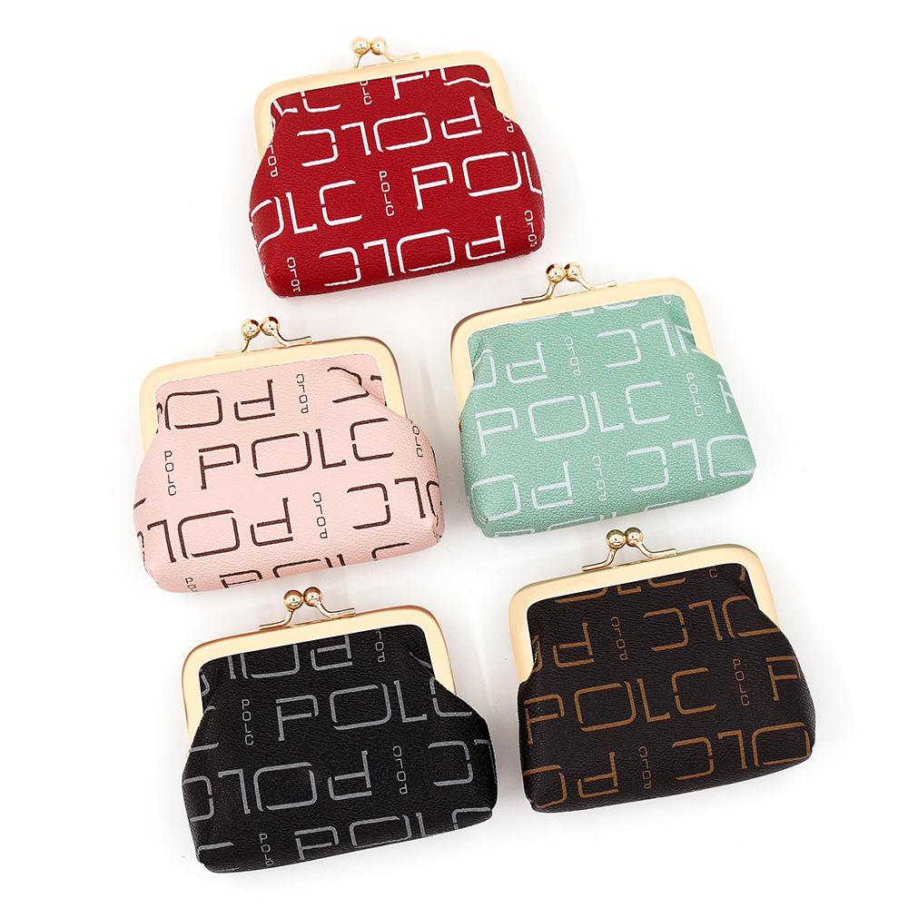 Bolsas de tarjetas de letras retro europeas y americanas bolsas de cambio impresión de gran capacidad de oro bolsas de auriculares bolsas de monedas bolsas de lápiz labial