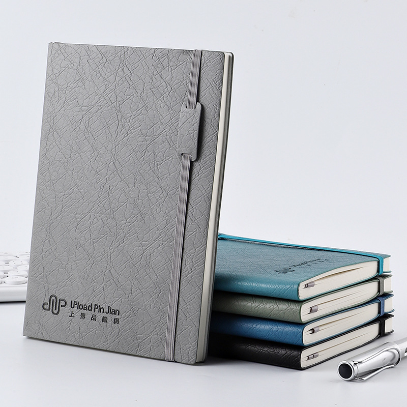 A5 스트랩 노트북 인쇄 가능한 로고 가죽 메모장 비즈니스 b5 일기 노트북 제조 업체 도매 사무실 문구