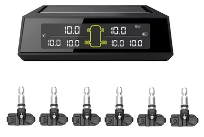 Car intelligent convenient tire Tire pressure monitoring system - 6-wheels-built-in