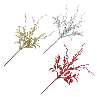 Cross-Border Christmas Tree Flower Arrangement Gold Powder Simulation Christmas Tassel Cuttings Decorations Scene Atmosphere Decoration Supplies Wholesale