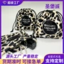 定制绒布豹纹化妆品束口袋
