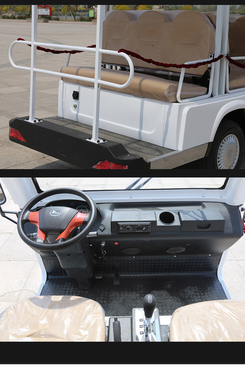Four-wheel electric sightseeing vehicle for scenic areas, tourist hotels, ferry services, reception, real estate sales offices, home viewings, hospitals, and schools