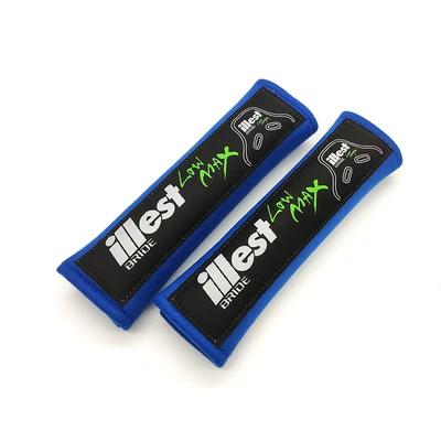 Seat belt shoulder pad — cotton protection pad pair - illest-blue