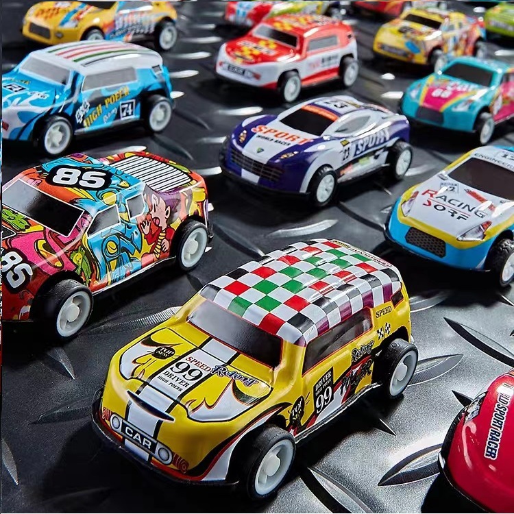 Regalo para niños regalo en caja coche de juguete premio de estudiante de escuela primaria pull back car 50 Pack niños al por mayor