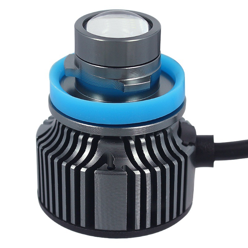 Coche LED láser niebla luz resaltar condensador lente H7 H8/H11 9005/9006 unidad incorporada de doble color de luz