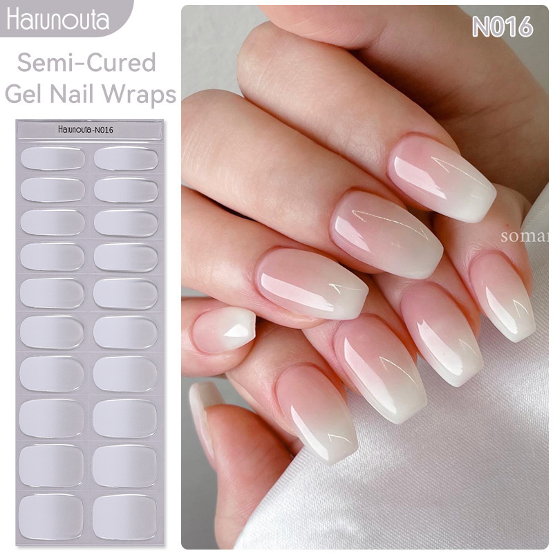 Harunouta Nail Patch UV Gel Nail Patch Milk Protein Cross-border Semi-cured Semi-baked Phototherapy Nail Patch