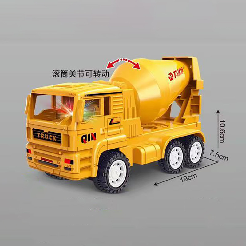 Juguete de excavadora eléctrica para niños universal caminando Música modelo de simulación de excavadora de luz parada de vehículos de ingeniería