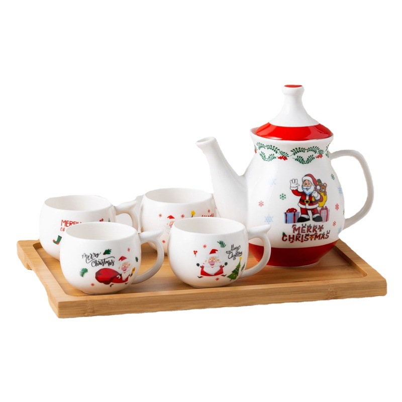 Juego de té nórdico tetera taza de agua taza conjunto taza Santa Claus juego de té taza de té traje sala de estar taza del hogar
