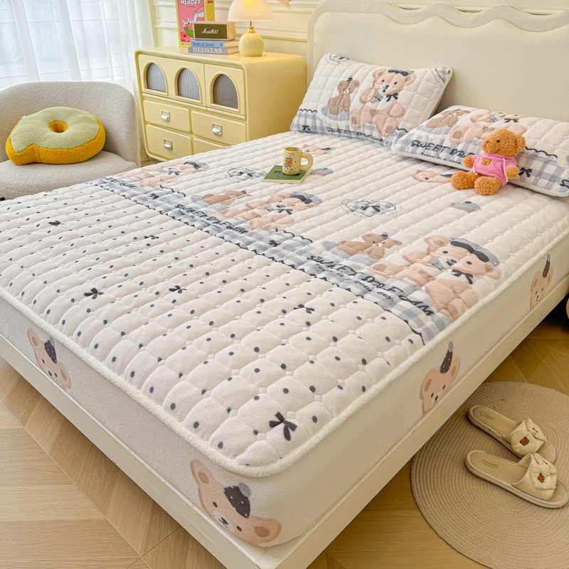 Clase A nuevo tipo de cama de algodón de leche caliente, cama de invierno más gruesa, colchón de cama de algodón caliente, cojín de algodón más cama de algodón