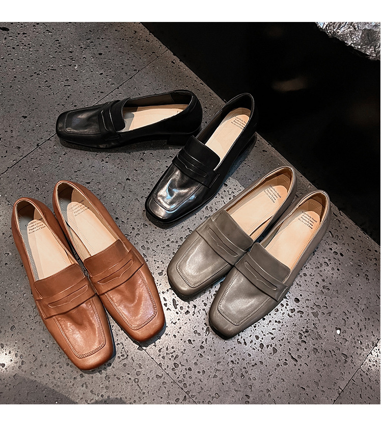 CHIKO Denni Square Toe Block Heels Loafer Flats