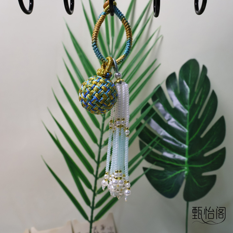 新款手工编织有球必应转运球包挂饰品挂件包挂流苏DIY时尚潮流|undefined