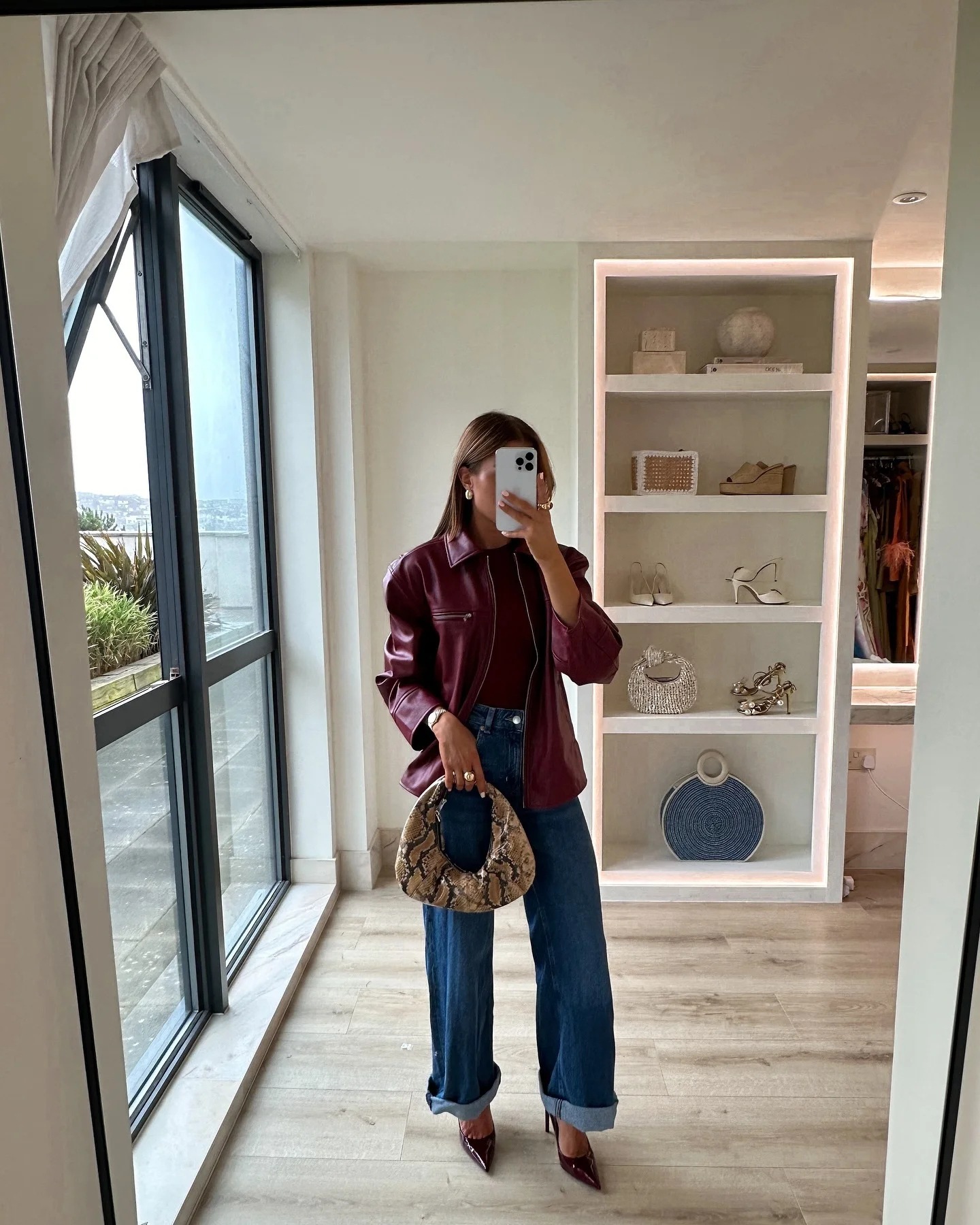 Leather Jacket Back View