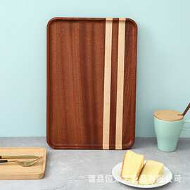 木制甜品盘下午茶蛋糕盘客厅家用水果盘实木点心盘茶水托盘