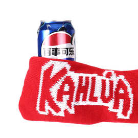 针织杯套可乐瓶套啤酒瓶套圣诞双面提花元素咖啡杯套保温