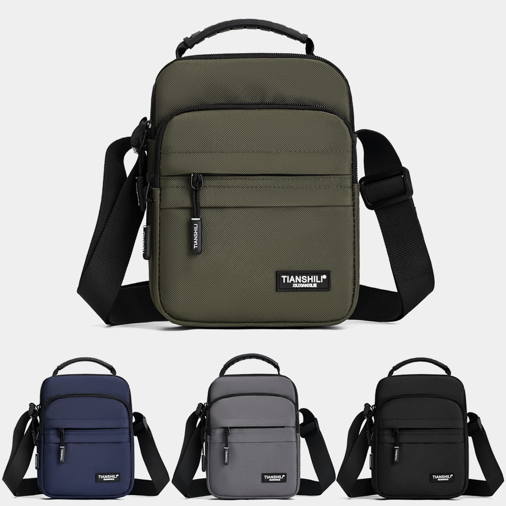New cross-border men's shoulder bag, multi-layer large-capacity Oxford cloth commuter men's crossbody bag, portable for outdoor use