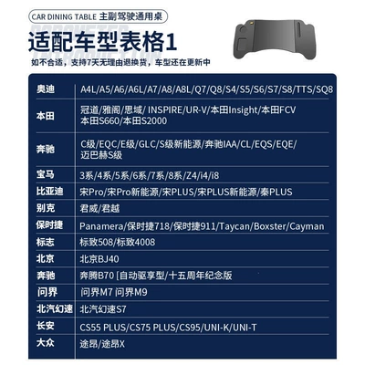 compatible with Tesla, Car table board - vehicle-model-check-table-1-frontback-row-universal-load-capacity-50kg
