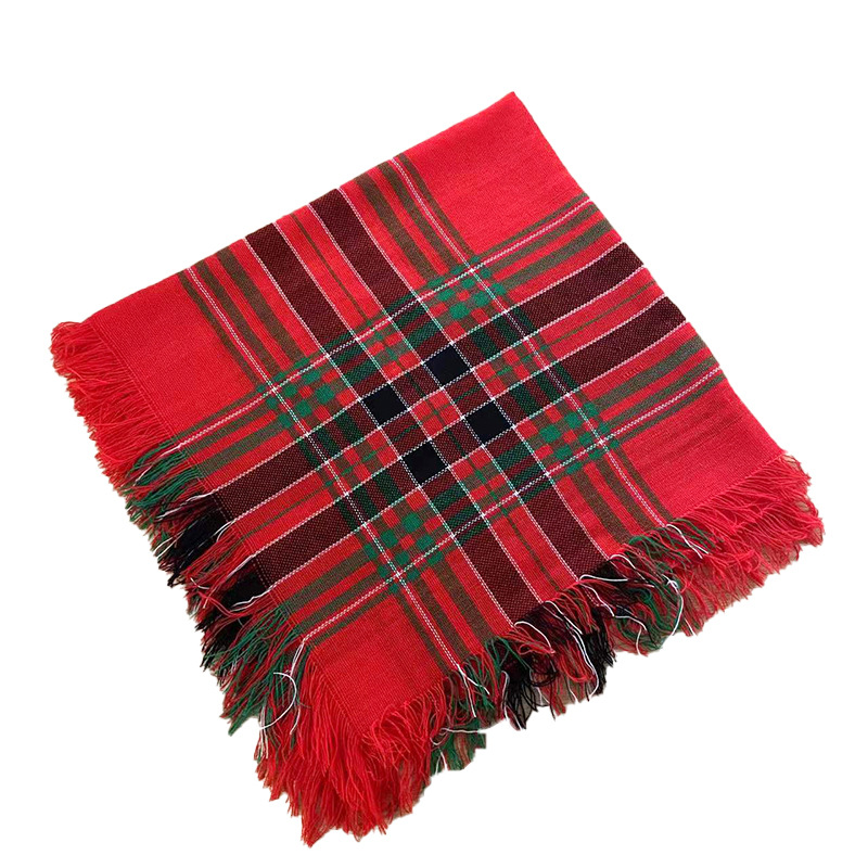 Middle-aged and elderly headscarf female rural work old-fashioned performance national wind network red old grandmother baotou square scarf female