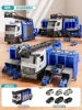 Same model as Sam - can spray water [Multifunctional Racing Police Car] 6 alloy car (exquisite gift box)