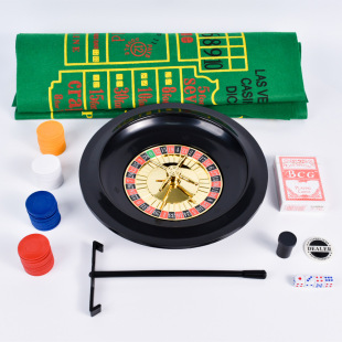 high quality 5 in 1 game suit with 10 inch roulette wheel casual party casino bar game roulette