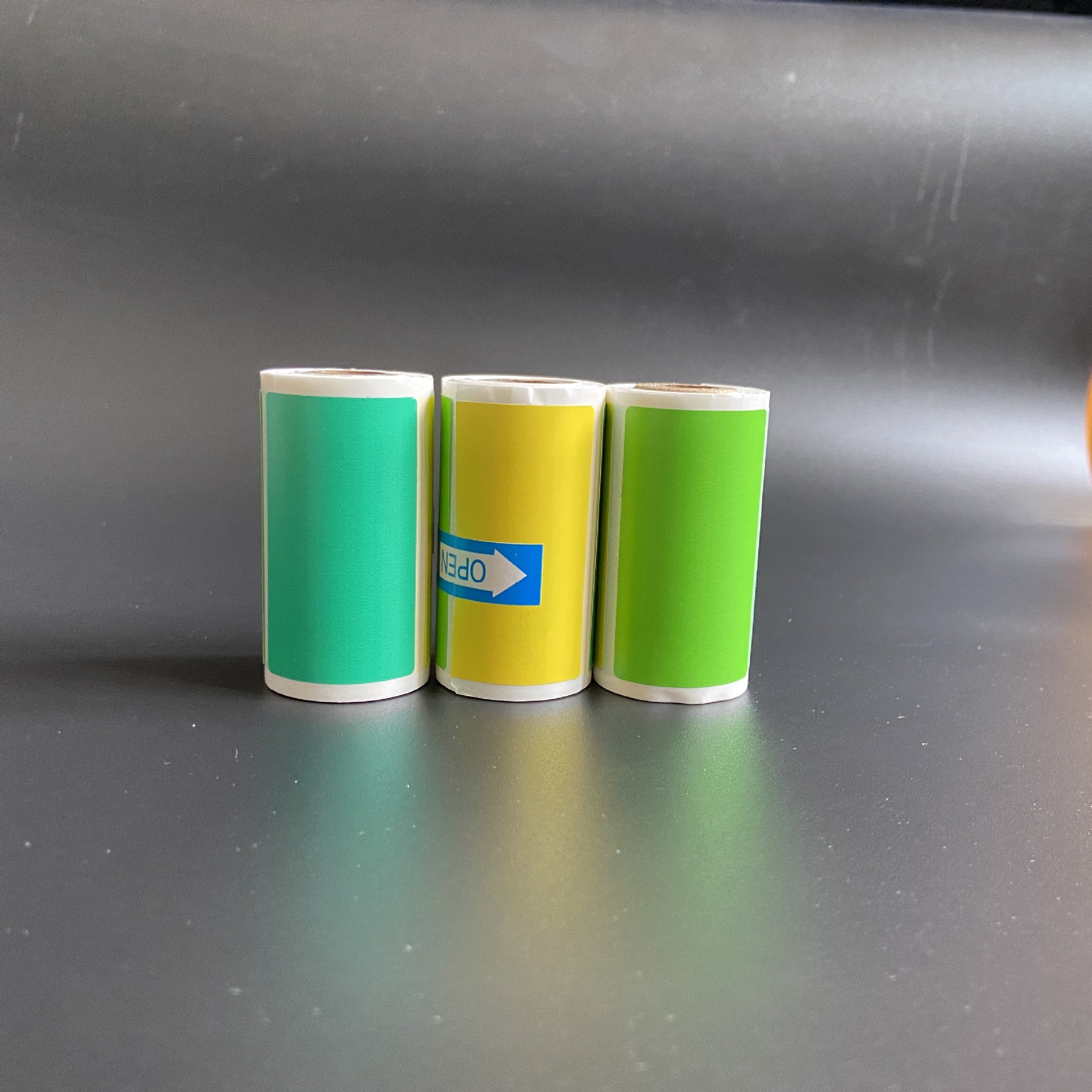 50*30 그라데이션 녹색 라벨 용지*3 롤