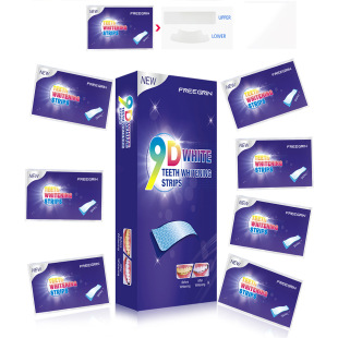 Hometimes Teeth Whitening Strips 9D Teeth Patch Teeth Whitening Patch Removes Teeth Stains Cleansing Removes Yellow, Removes Tartar and Whitens