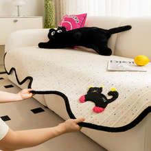 异形沙发垫四季通用2025新款多巴胺客厅固定防滑坐垫不规则一片式