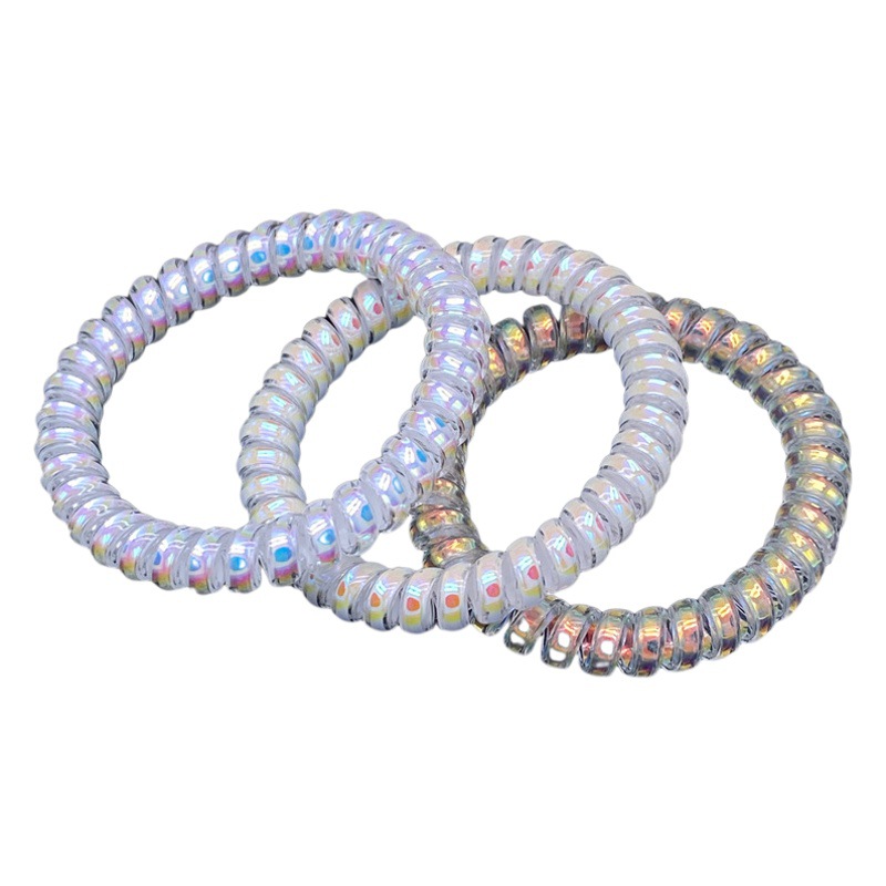 Colorido anillo Delgado lazo del pelo de las mujeres línea telefónica banda para el cabello banda de goma un yuan dos yuanes tienda de accesorios para el cabello accesorios para la cabeza