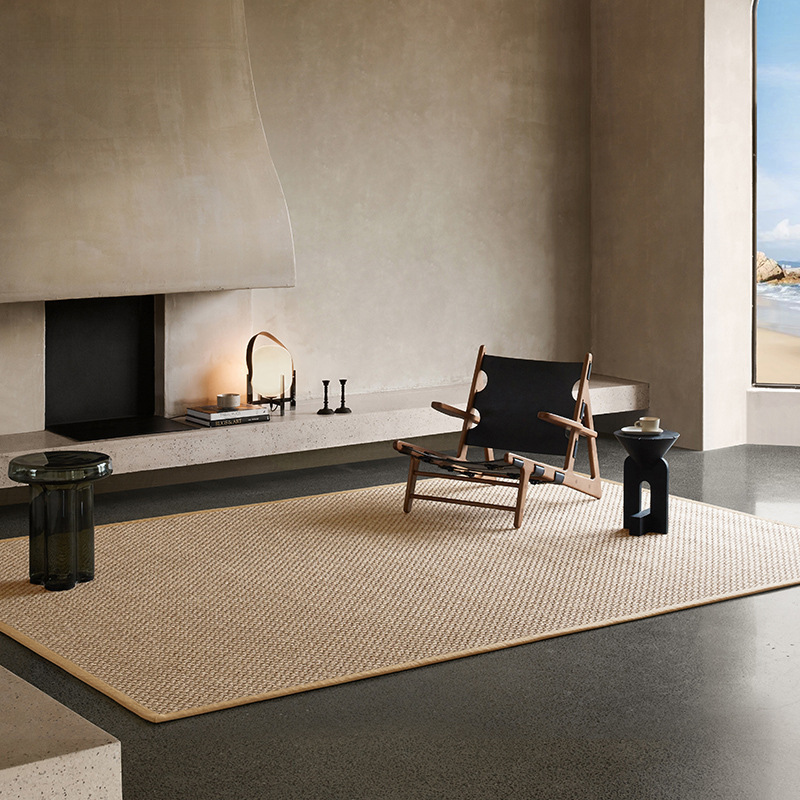 Imitation Sisal Carpet, Living Room Woven Carpet, Tea Room, B&B, Thickened Jute Carpet, Bedroom, Study Room, Chinese Style