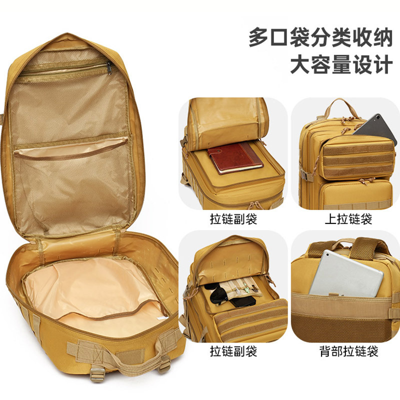 Al por mayor transfronterizo nueva mochila táctica de gran capacidad multifuncional al aire libre mochila de montaña anti-dropper camuflaje mochila de hombro