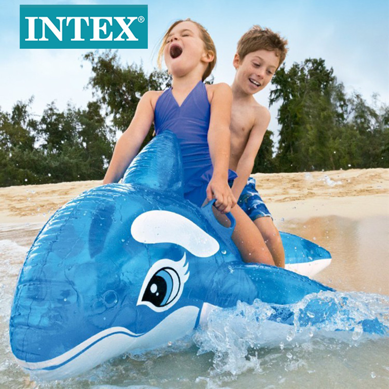 INTEX58523透明蓝鲸坐骑充气动物坐骑水上戏水玩具儿童成人冲浪详情5