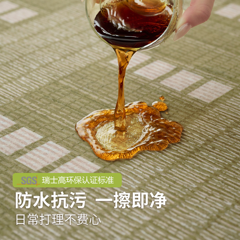 2025新款绿色地毯美式复古风高级感客厅卧室客厅加厚防水易打理|undefined