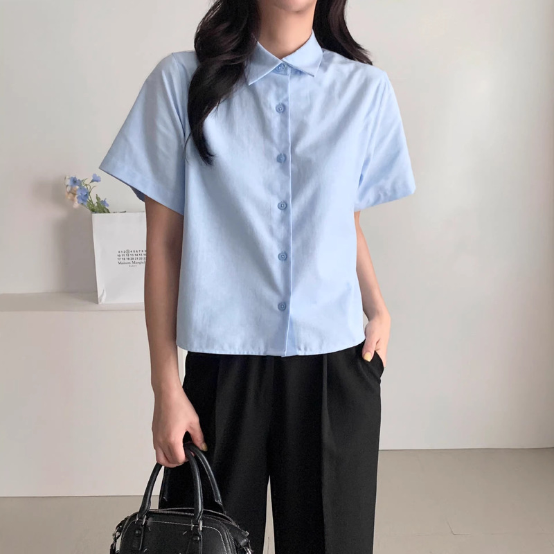 Solid Color Multi-Color Shirts, Ins-Style Oxford Cloth Short-Sleeve Shirts, Loose-Fitting Couple Short-Sleeve Sun Protection T-Shirts, Wholesale from Manufacturer Solid Color Multi-Color Shirts, Ins-Style Oxford Cloth Short-Sleeve Shirts, Loose-Fitting Couple Short-Sleeve Sun Protection T-Shirts, Wholesale from Manufacturer