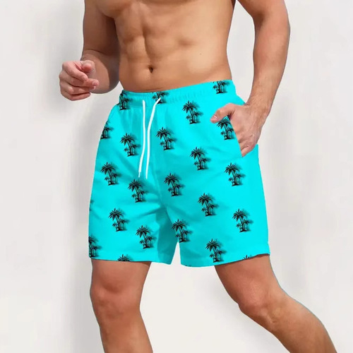 Amazon Independent Station External Trade 2025 New Fashion Casual Matchable Breathable Men's Casual Printed Shorts