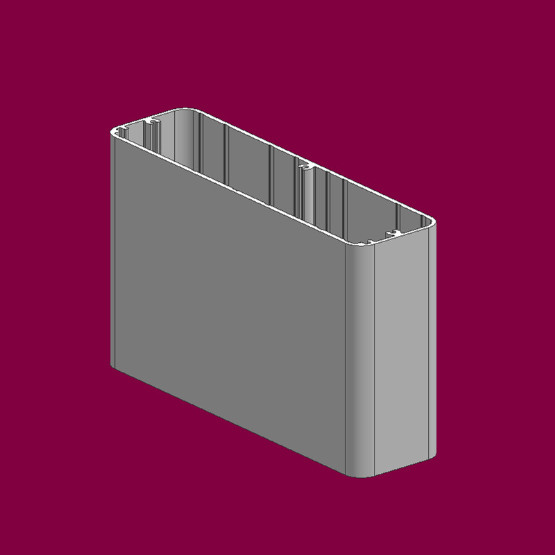 供应多规格现模铝合金型材 162x44.5mm带螺丝柱方形盒方管铝合金