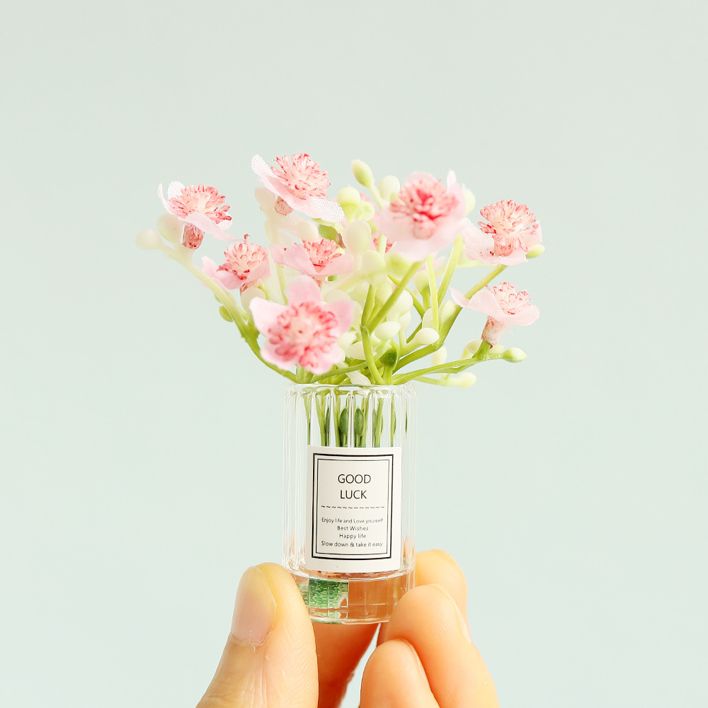 [Actualización] 6 puntos 8 OB11 bJD BLYTHE casa de muñecas mini miniatura modelo accesorios jarrón jazmín