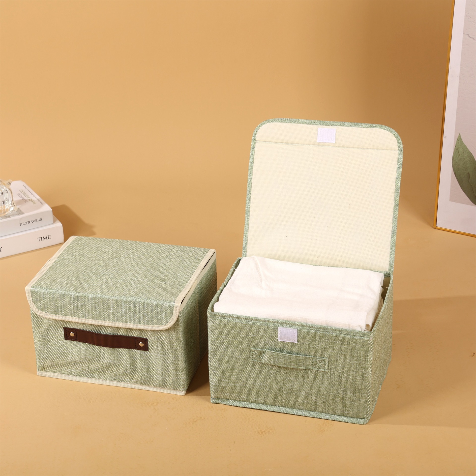 Caja de almacenamiento para algodón doméstico caja de acabado de ropa plegable ropa interior a prueba de polvo a prueba de humedad caja de almacenamiento a prueba de polvo antibacteriana image 5