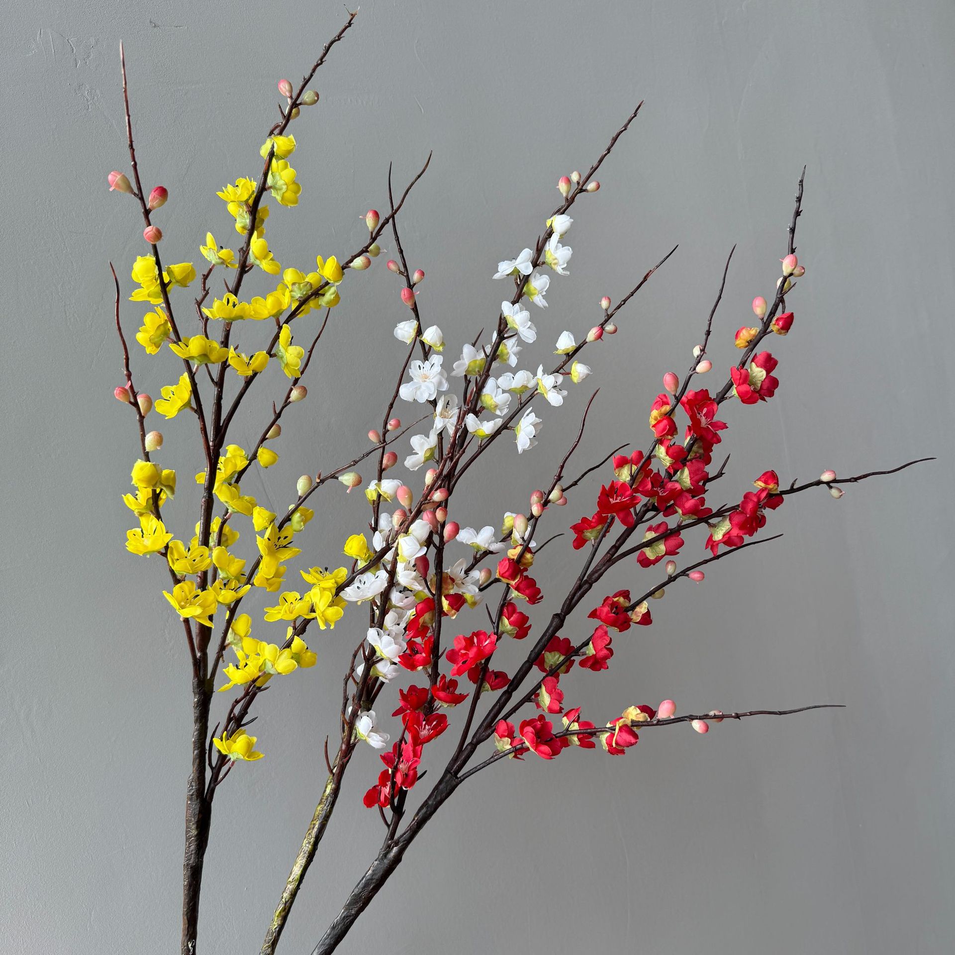 仿真腊梅 中式梅花树 家居年宵花软装花艺装饰插花假花酒店仿真花