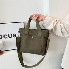 大容量時尚韓版休閒手提包2024春季新款百搭ins通勤單肩斜挎包