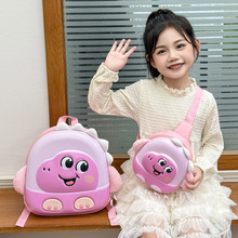 新款EVA硬壳可爱小恐龙男女儿童双肩背包单肩小胸包幼儿园书包潮