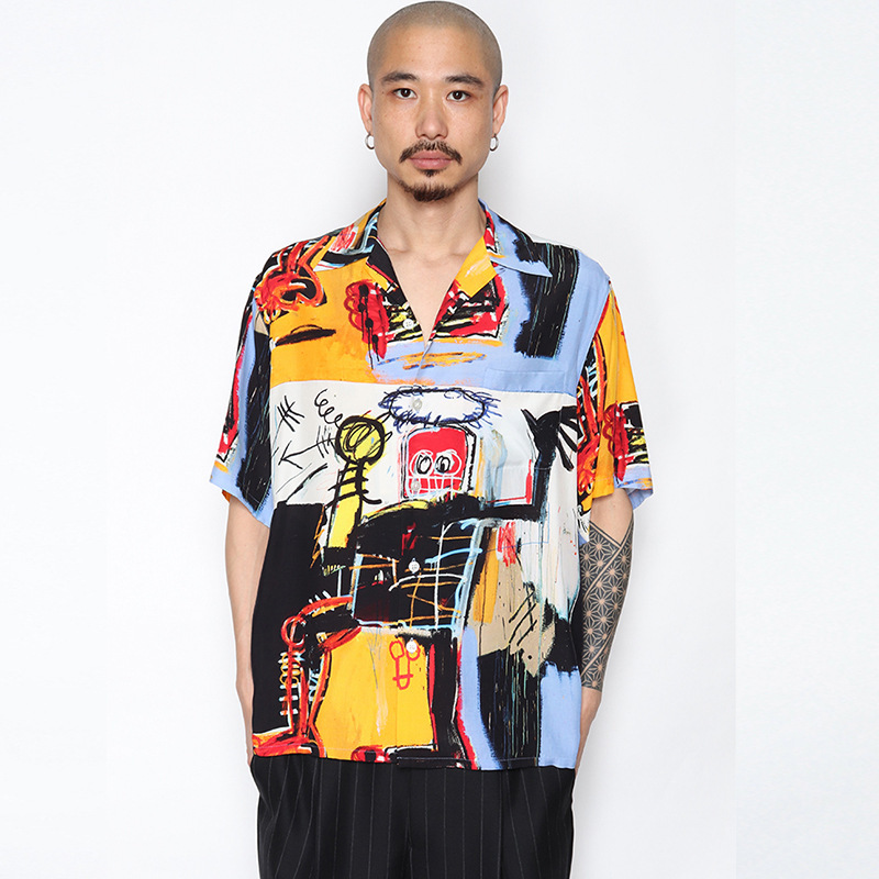 25 Countries Tokyo Joint Japanese Style Graffiti Hawaiian Wacko Maria Short-Sleeved Floral Shirt for Men and Women 25 Countries Tokyo Joint Japanese Style Graffiti Hawaiian Wacko Maria Short-Sleeved Floral Shirt for Men and Women