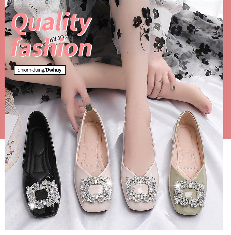 2024 Spring and Summer Adhesive Shoes Pure Color Poor Spot Low Daily…