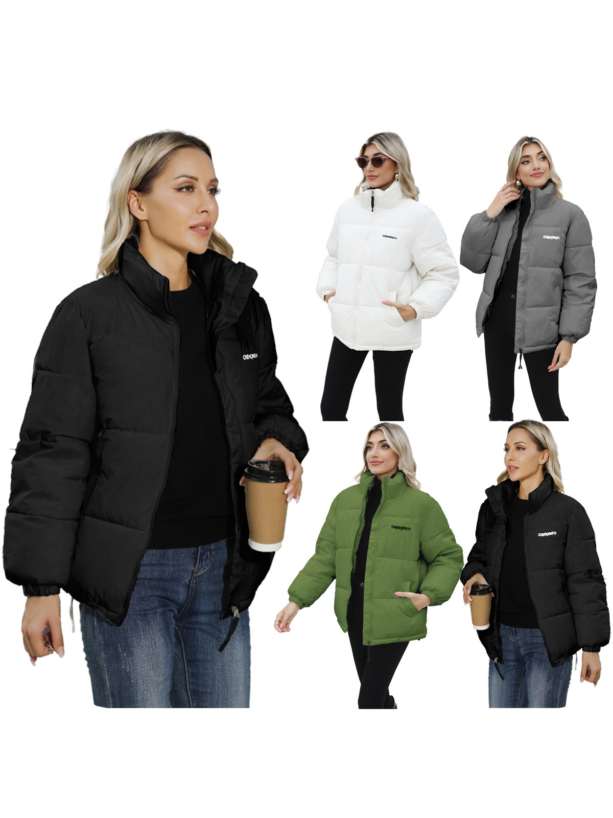 Women's Clothing women's winter cotton coat products new women's high collar fashion cotton coat_voghion.com