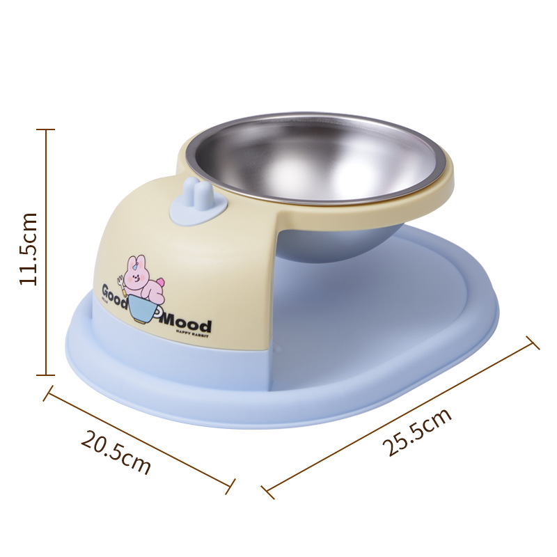 Tazón de gato suspendido de acero inoxidable Tazón único de color dopamina para mascotas Tazón de alta protección cuello de agua potable Tazón de perro Tazón de arroz Teddy