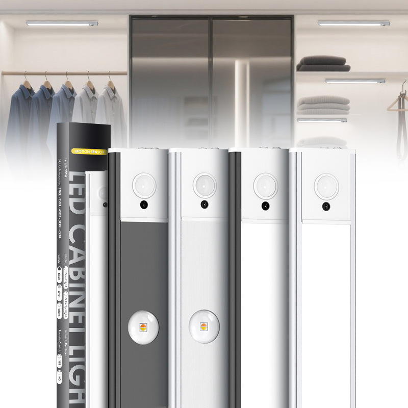 25 New Cross-Border Led Cabinet Lights That Turn on When You Wave Your Hand, Entry Shoe Cabinet Sensor Lights, Stepless Dimming Five-Color Fill Lights