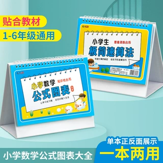 小学数学公式台历极简速算法+公式图表成语积累知识台历 正反两用