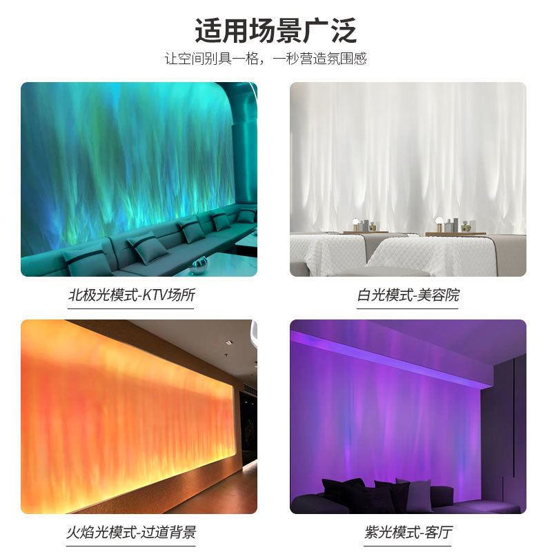 水波纹灯3D动态效果火焰装饰氛围灯洗墙灯酒吧墙面客厅室内投影灯|undefined