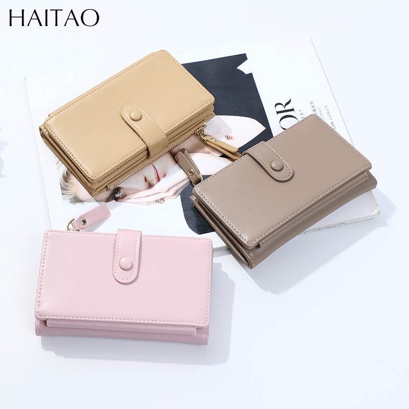 Cartera de moda transfronteriza de alta calidad corta billetera de dama simple cremallera bolsa de tarjetas de cambio multifuncional 30% descuento