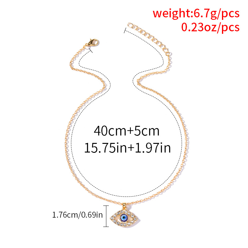 Fashion Simple Devil Eye Pendant Necklace Alloy Necklace display picture 1