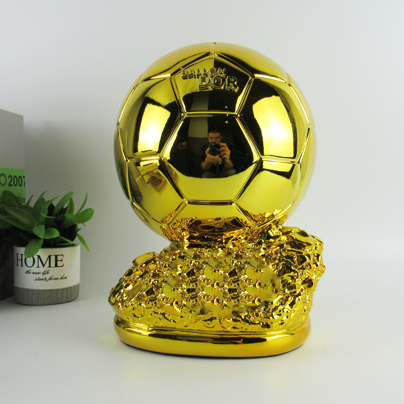 Globo de oro trofeo fútbol tirador letras regalo lotería tienda bar decoraciones fans recuerdo fabricante