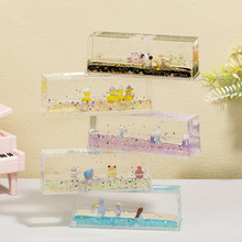 亚克力透明油滴卡通漂浮解压玩具办公桌面摆件学生礼品生日礼物